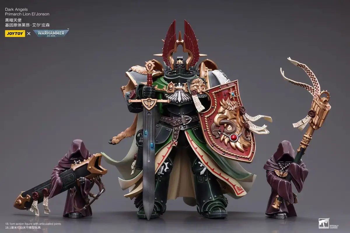 【En Stock】 JOYTOY WARHAMMER 40K Dark Angels Primarch Lion El' Jonson 1/18 figurine d'action
