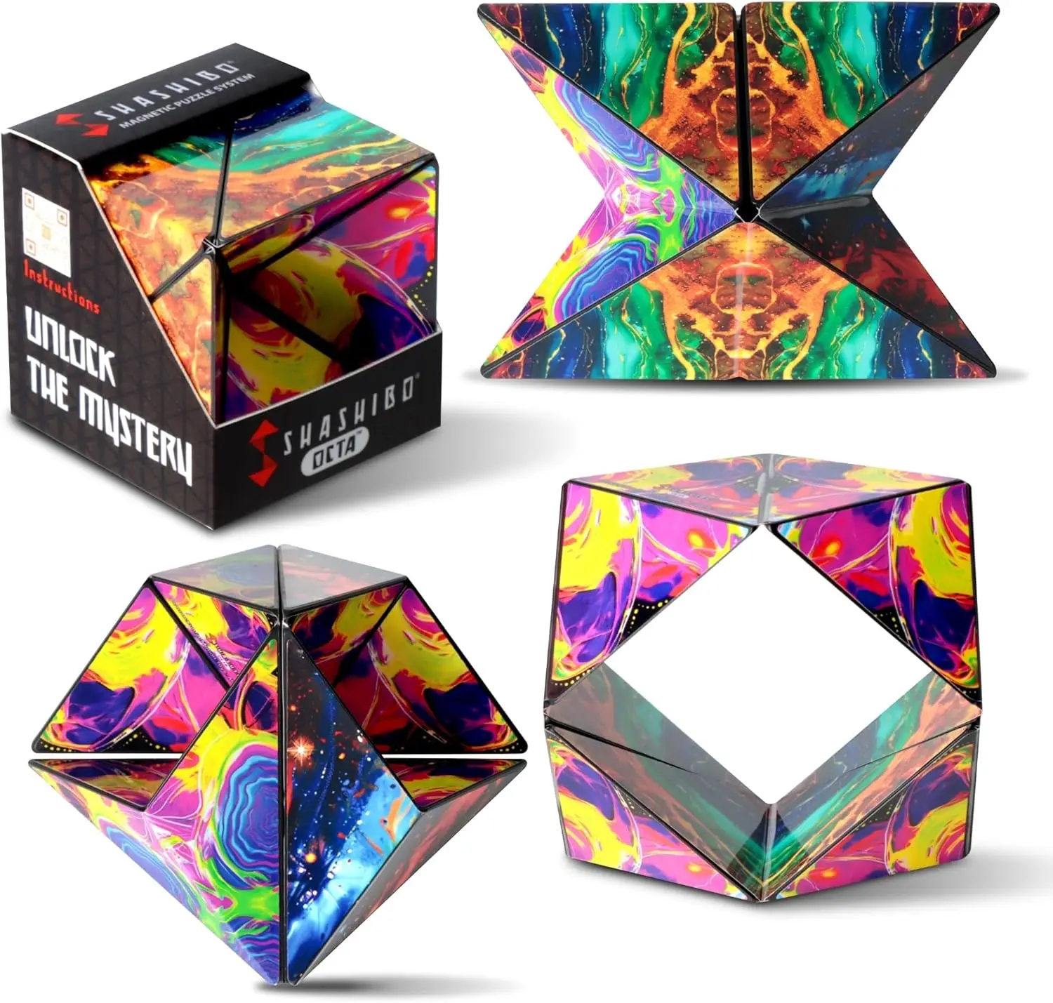 

Магнитный трансформирующийся куб-головоломка - STEM-игрушка-антистресс с более чем 100 формами, сенсорный подарок для всех возрастов