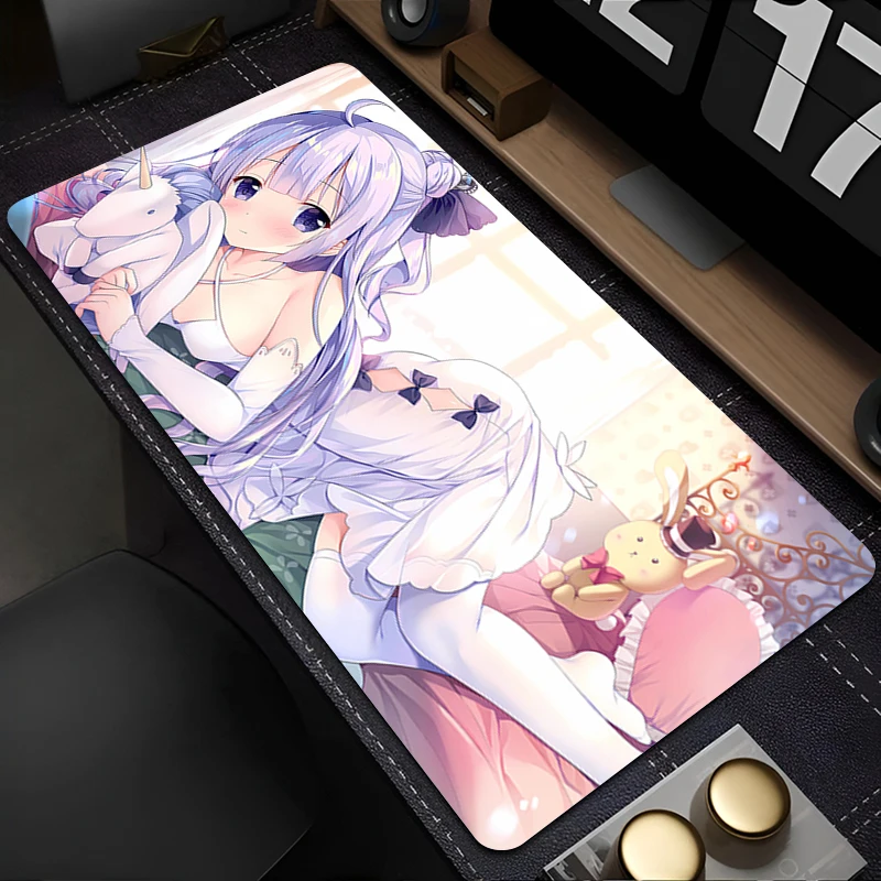 Tapis de souris accessoires PC tapis de clavier tapis de bureau tapis de souris antidérapant dessin animé tapis de tablette en caoutchouc Azur Lane tapis étendu de jeu