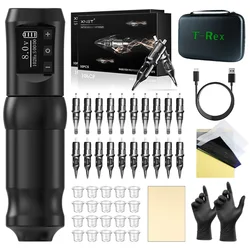 Ambition Black Wireless Tattoo Machine Pen Kit 1950mAh Battery Pack Portable Professional Tattoo Equipment