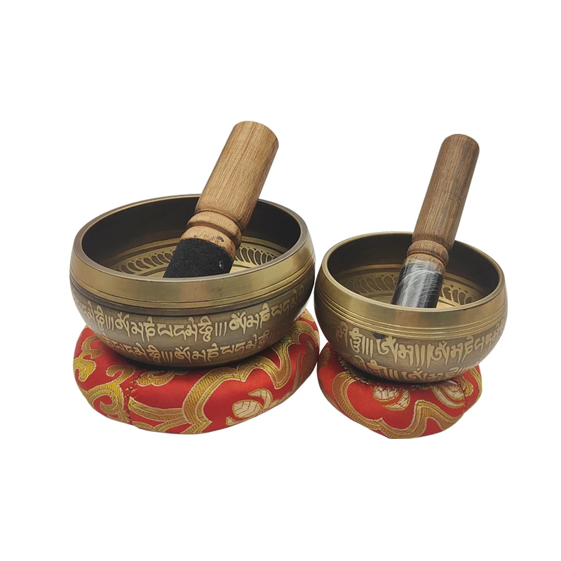 Tibetan Singing Bowl for Yoga Meditation Relaxation Nepal Handmade Buddhism Chanting Sound Bowls Tibet Music Therapy