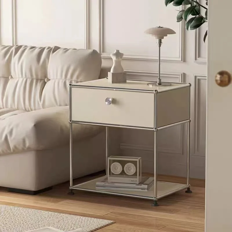 Medieval Modular Bedside Table Simple ins Locker Home Bedroom Bedside Stainless Steel Locker