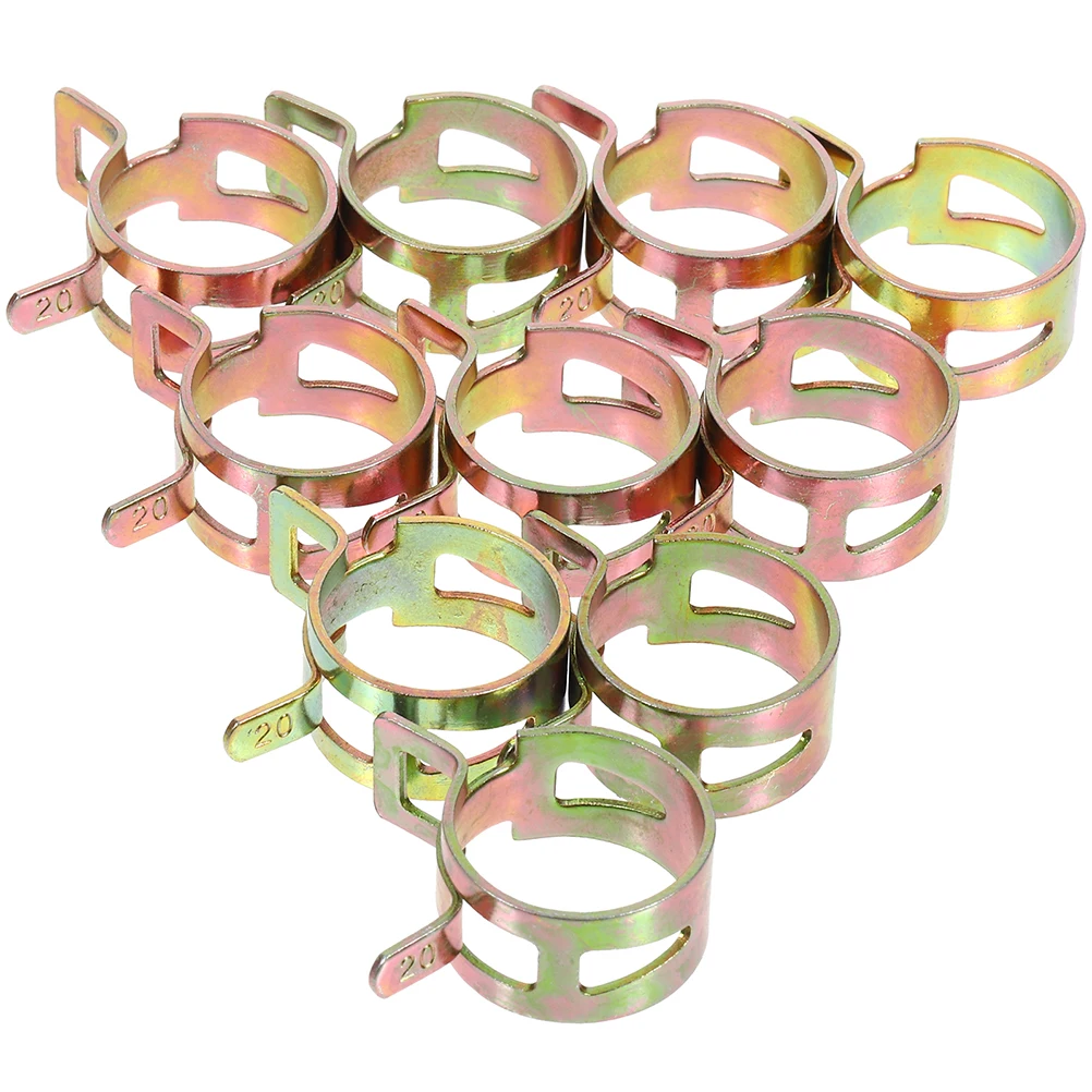 

20pcs Elastic Fasteners Adjustable Clamps For Oil Tube Tubing Hose Clamp Oil Hoop Car Fixing Heavy Duty Fuel Clamp