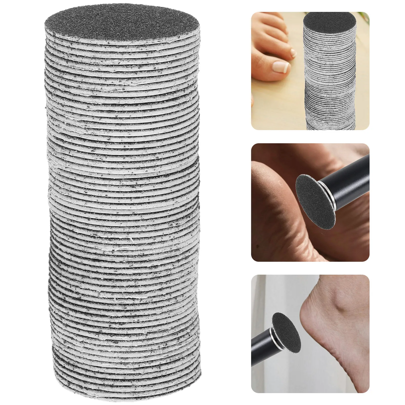 

60pcs Grinding Foot File Pads Disposable For Dead Skin Callus Removal Replacement Sandpaper Discs Electric Foot Care Tool Nail