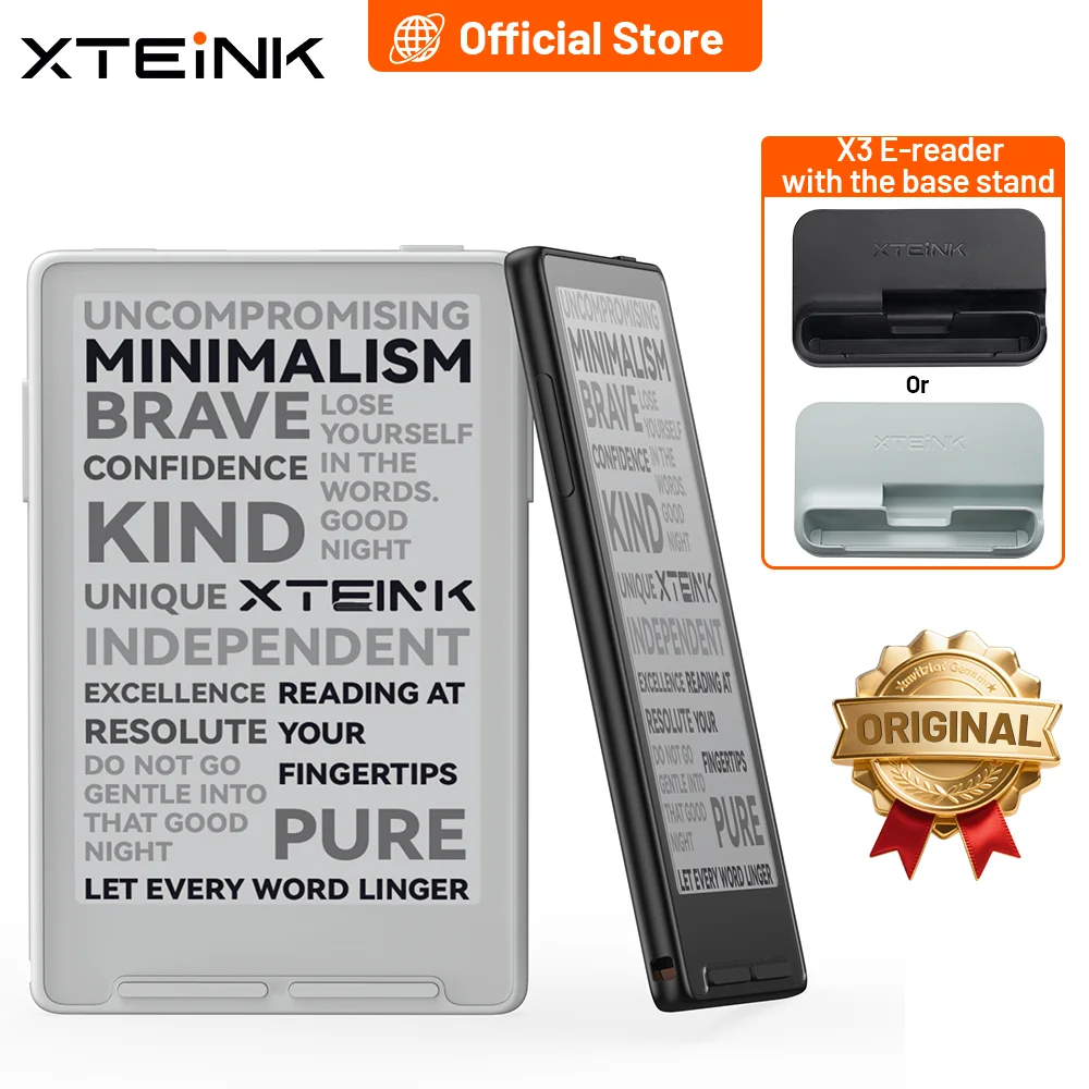 XTEINK Unlocked Official X3 Magnetic Mini E-Reader with Base 3.7