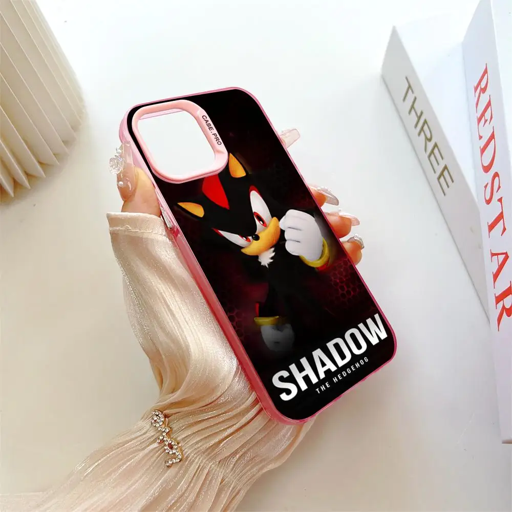 Sonic The Hedgehog 3 Movie MINISO Phone Pink Popular In Korea Wholesale Case For IPhone 16 15 14 13 12 Pro XR Shockproof Color