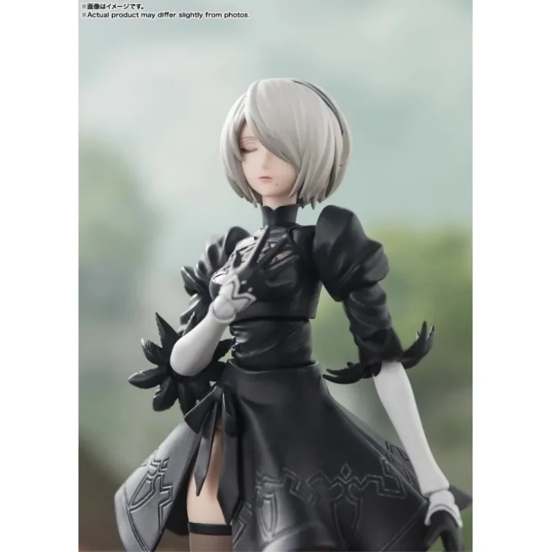 Bandai in Stock Original S.H.Figuarts NieR:Automata Ver1.1a Anime Figure 2B Action Figures Toys for Boys Girls Kids Gifts Model