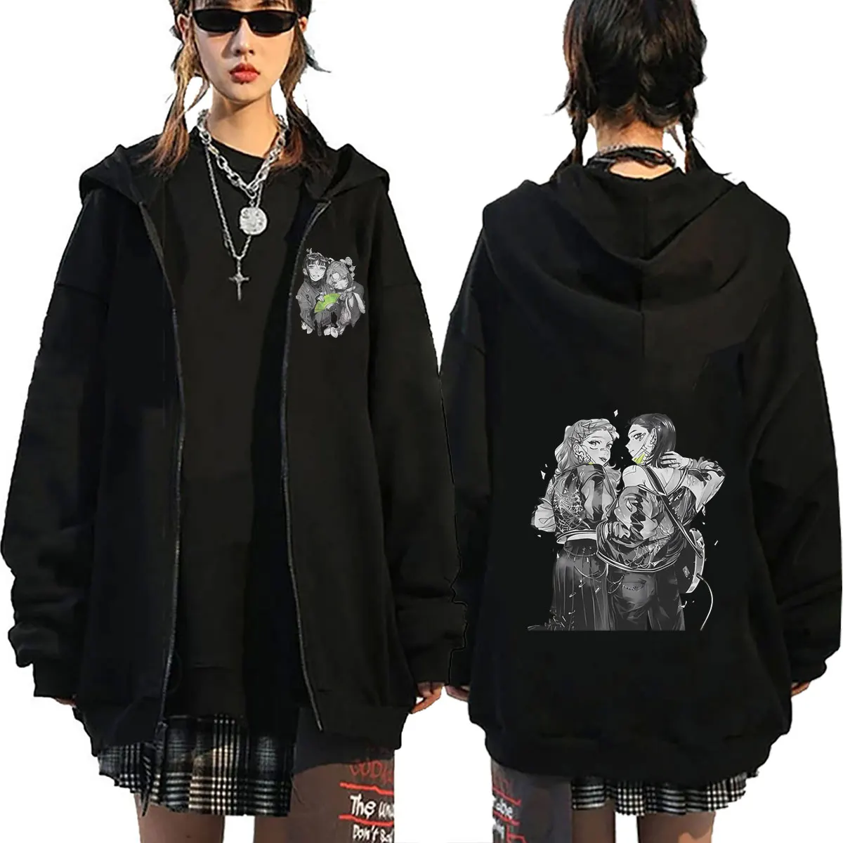 

Anime The Guy She Was Interested in Wasn't A Guy At All Mitsuki Koga Zipper Hoodie Men Women Manga Harajuku Zip Up Jacket Coat