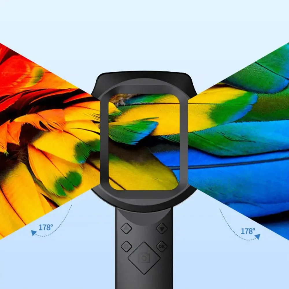 مجهر رقمي IPS 2.8 بوصة HD 1080P 100X تكبير عدسة تكبير رقمية محمولة 2 ميجابكسل مجهر بصري