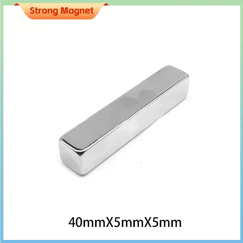 5/10/20/50PCS 40x5x5mm N35 Super Strong Block Countersunk Magnet 40mm x 5mm x 5mm NdFeB Block Powerful Permanent Disc