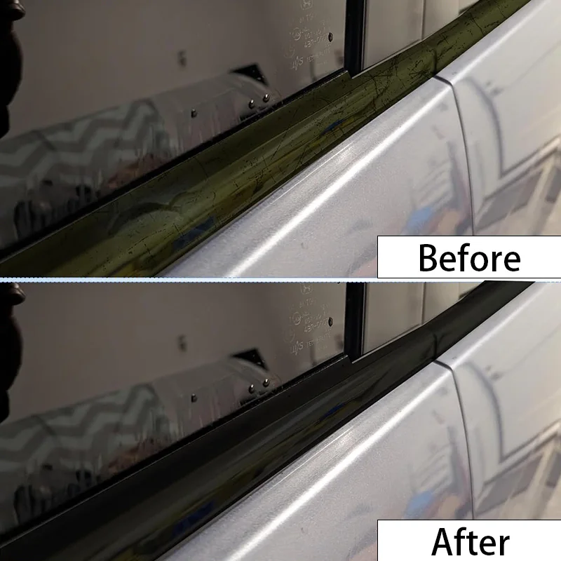 Black 4Pcs Window Rubber Trim For Nissan XTrail T30 2001-2006 Weatherstrip Seal Strips Rubber Door Moulding Trim 80821-8H300