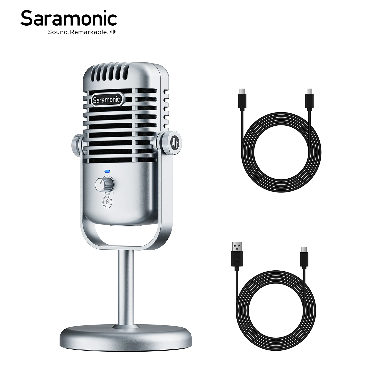 Saramonic Xmic Z3 USB Condenser Microphone for Mobile Phone Android Tablets Mac Windows Computers Live Streaming Podcasting