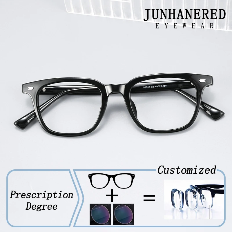 

Brand Design Vintage Square Bolt Frame Hyperopia Photochromic Prescription Man Glasses Anti Blue Ray Myopia Astigmatism Eyewear