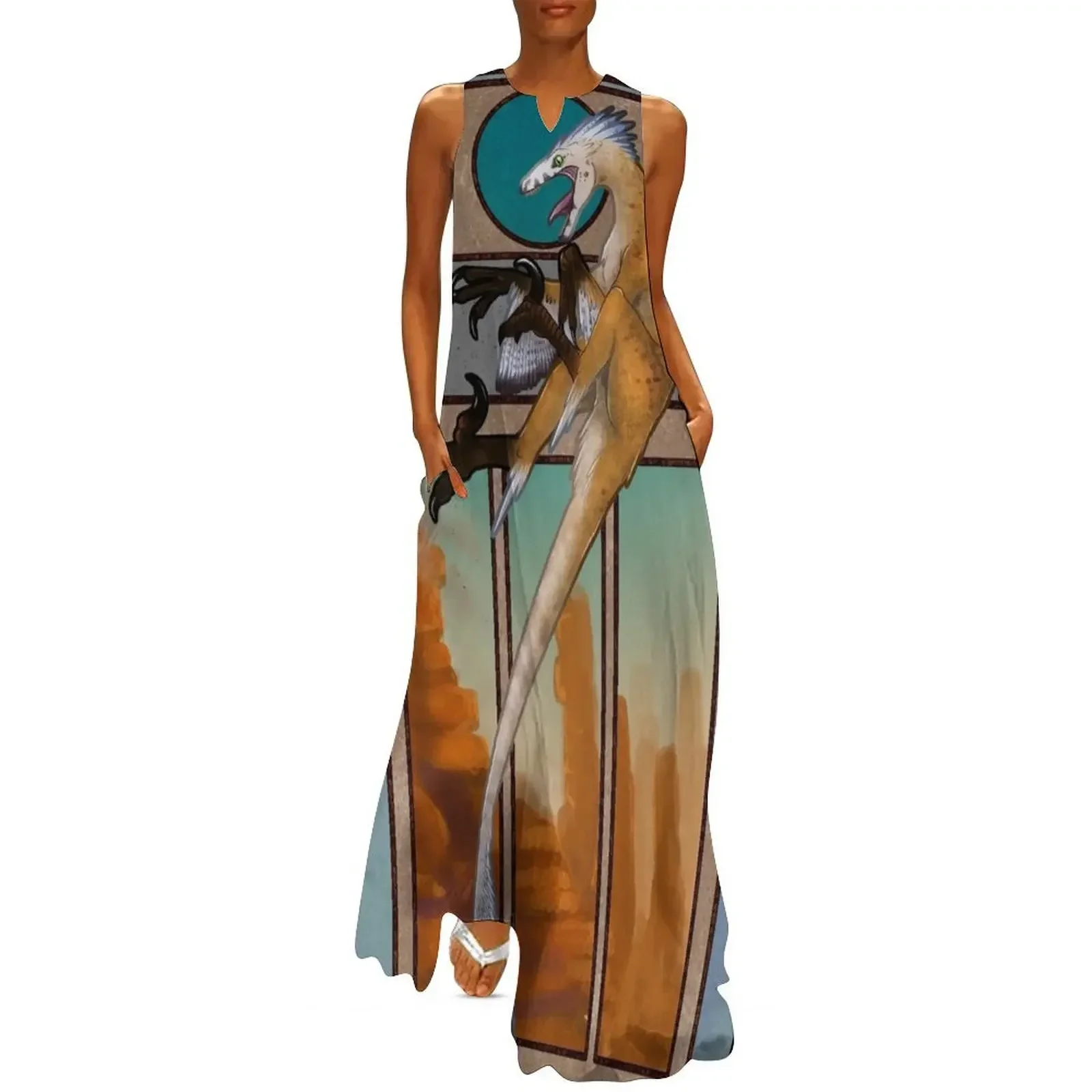 

Velociraptor Nouveau Long Dress Summer skirt Long dress woman luxury woman evening dress women's evening 2025