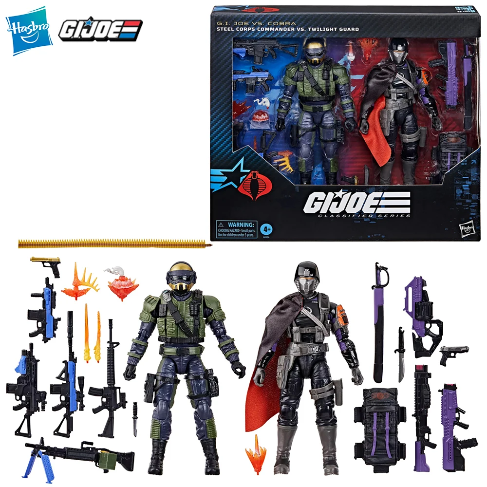 In-Stock Hasbro G.I. Joe Classified Series No.141 Steel Corps Commander Vs. Twilight Guard 2-Pack 15 cm Action Figure Model Toys