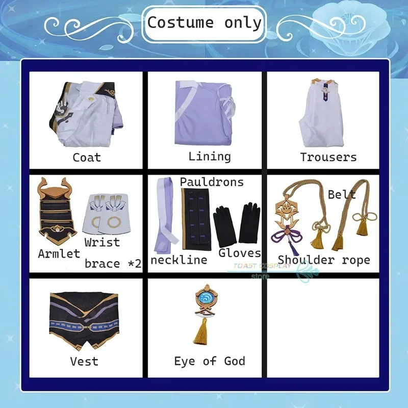 Kamisato Ayato Game Cosplay Genshinimpact Kamisato Ayato Cosplay Costume Suits Party Costume Wig Shoes Full Set Game Cos