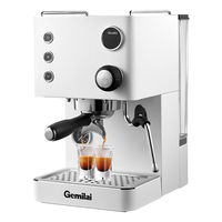 CRM3007L Luxury 2 in 1 with Milk Frother Small Professional Latte Cappuccino Espresso Coffee Maker Machine for Home Use