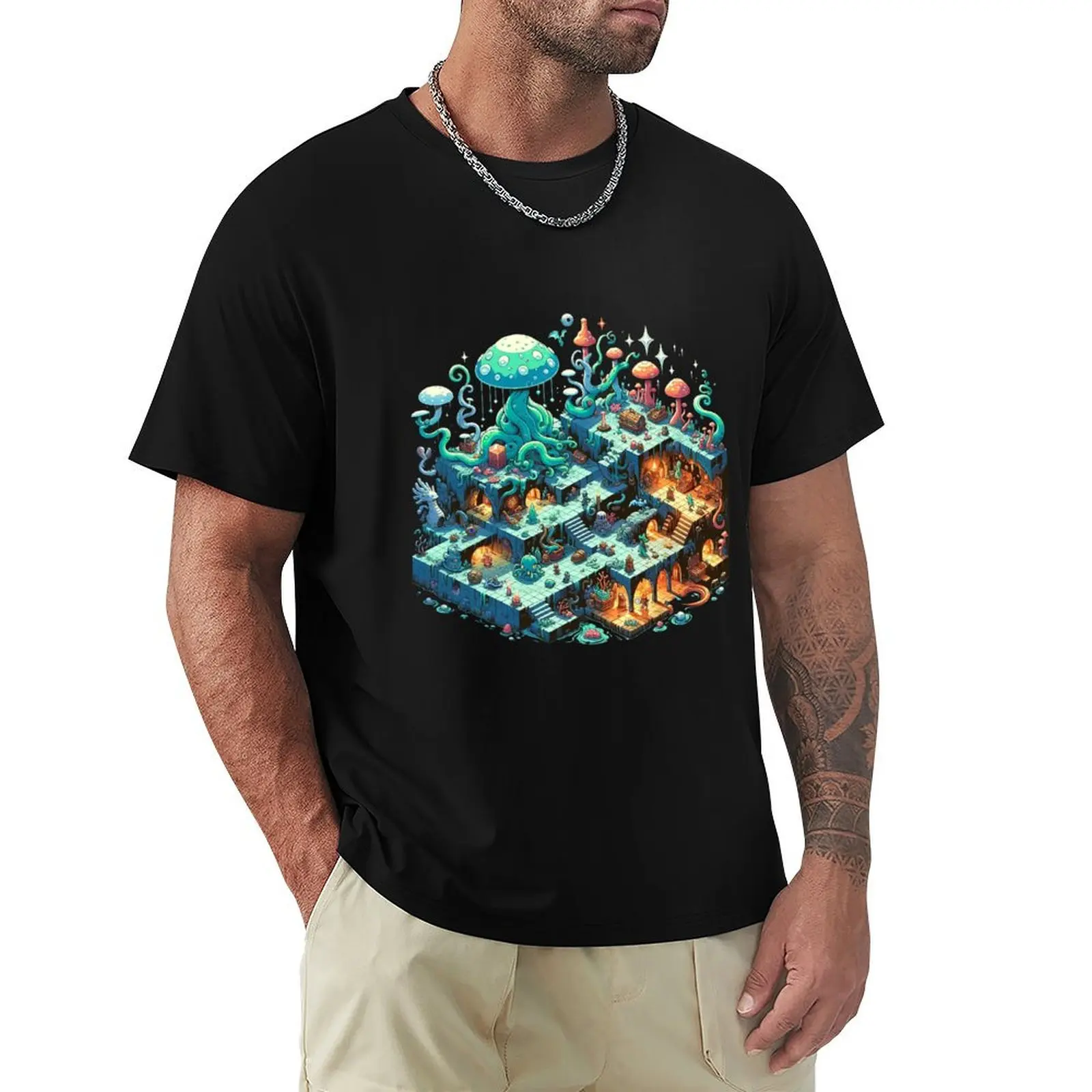 

Isometric Deep Dungeon T-Shirt quick-drying plus sizes anime figures mens graphic t-shirts anime
