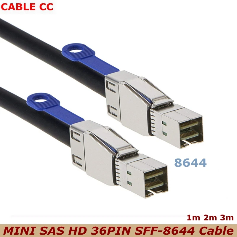 1-3m External HD Mini SAS 3.0 SFF 8644 to Mini SAS SFF 8644 HD 36PIN Cable 12Gbps Server External Hard Drive Cable