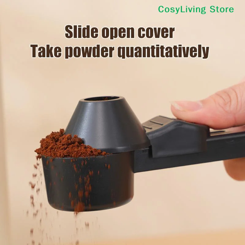 [CL]Spill-Proof Protein Powder Sliding Spoon Reusable With Longer Handle Coffee Scoop Measuring Spoon Funnel Kitchen Gadgets[CL]