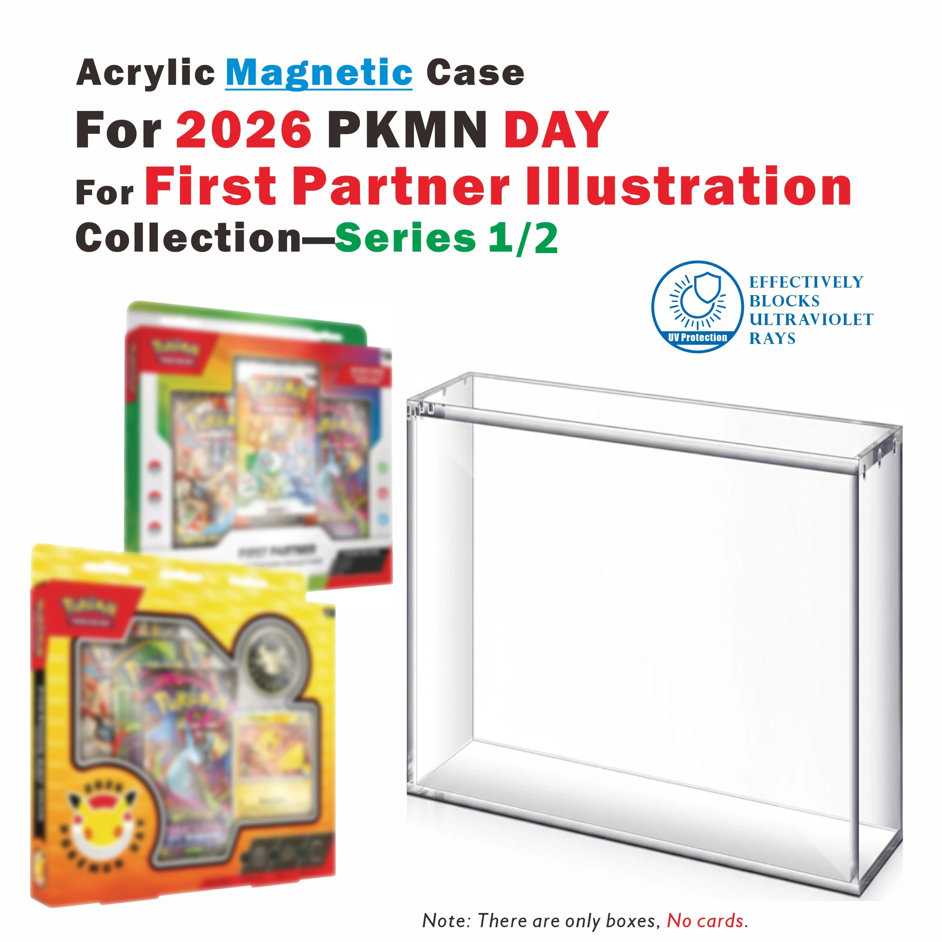 Acrylic Magnetic Case For 2026 PKMN DAY & First Partner Illustration Collection Series 1/2