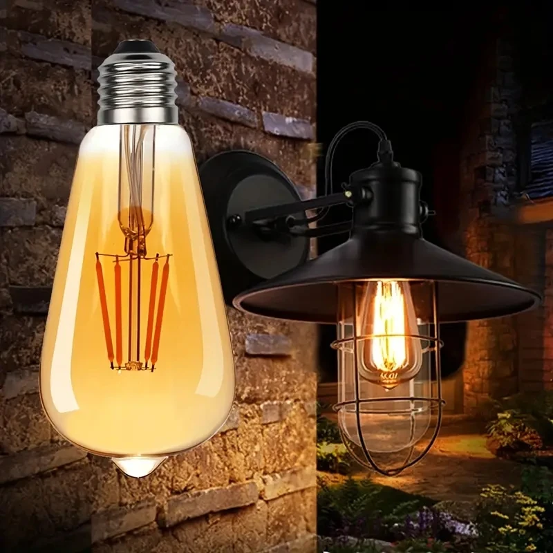 

Edison Led Retro Amber Light Bulb E27 American Industrial Style Imitation Tungsten Filament Light Bulb Creative Retro