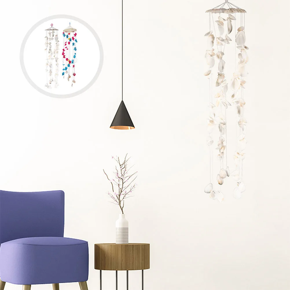 

1 set 1 Set Of Shell Chime Hanging Decor For Garden Balcony Patio Outdoor Home Seashell Chimes Wind Bell Decorative Wind Chime