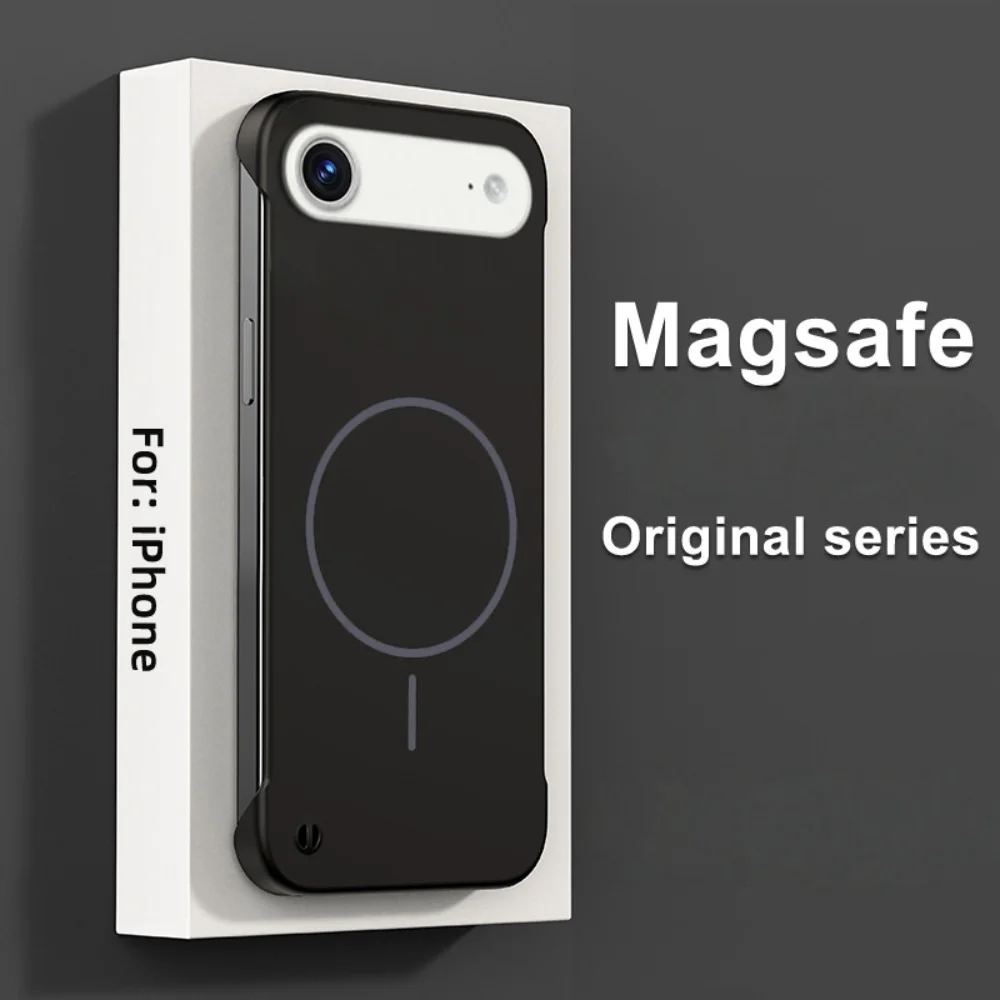 Original Magsafe Ultrathin Frameless Magnetic Phone Case for iPhone 17 16 Pro 15 14 Plus 13 12 11 Pro Max 17Air PC Funda Cases