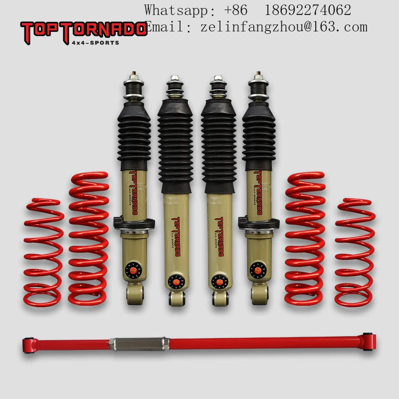 Комплект для лифтинга подвески 2 дюйма для внедорожников 4X4 с регулируемыми амортизаторами, подходит для Toyota Land Cruiser Prado LC90/95/HZJ90/95