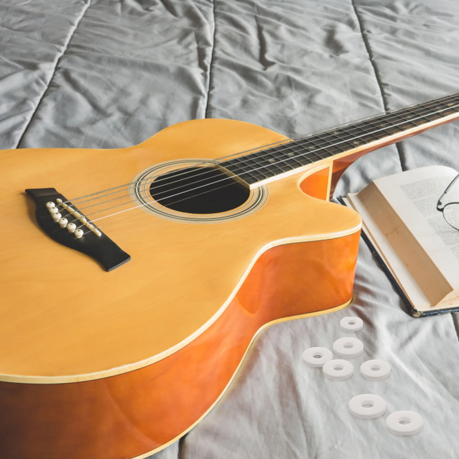 

30 Pcs Anti-slip Strap Studs Guitar Lock Pad Bass Locks Acoustic Adapter Silicone Buckle Accessories
