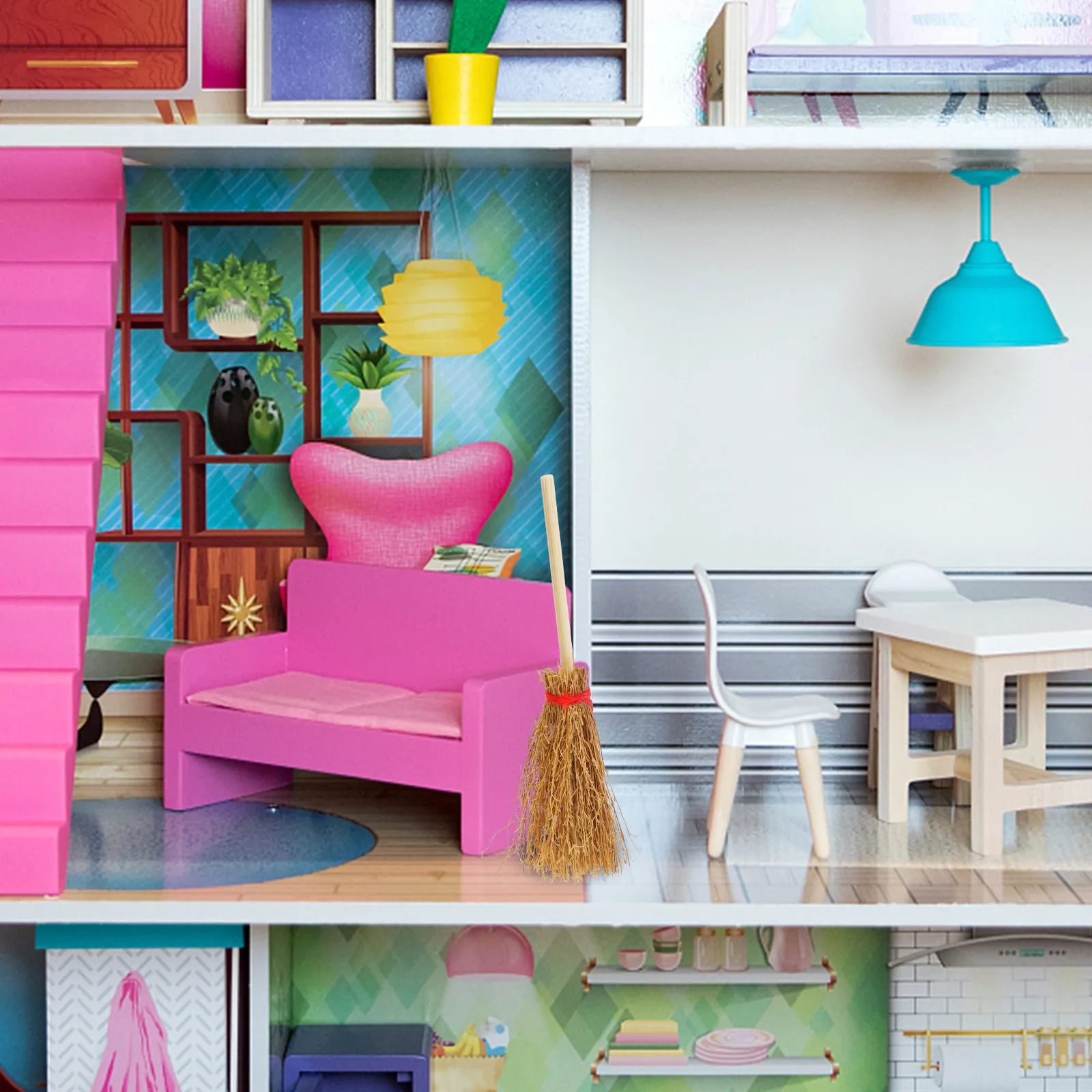 

50 шт. миниатюрных метелок для декора дома, аксессуары для рукоделия, имитационные модели метелок, мини-украшения, реквизит