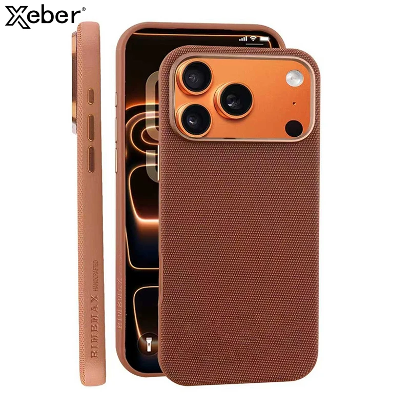 TechWoven MagSafe-Hülle für iPhone 17 Pro Max 16 15 14 13 12 Plus Air Kabelloses Laden Magnetische Webtextur-Schutzhülle