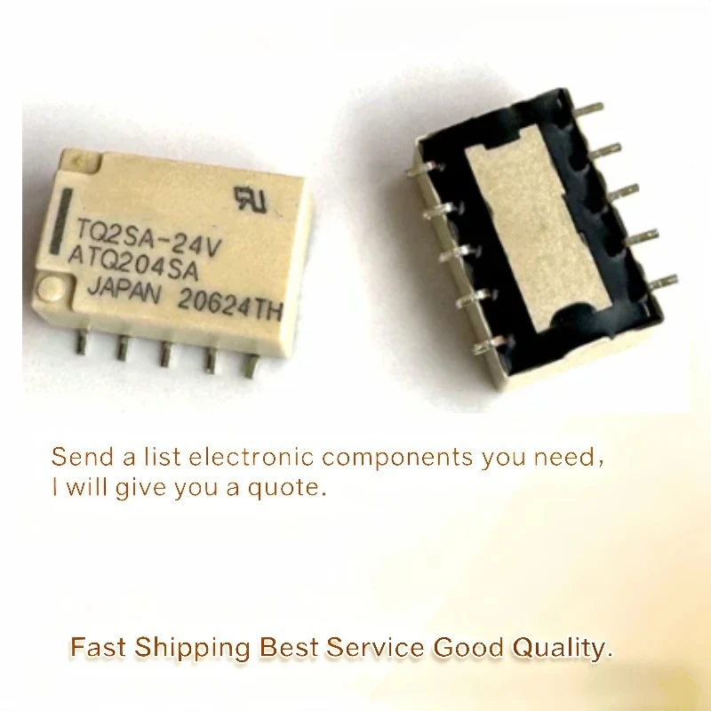 Original TQ2SA-24V ATQ204SA electromagnetic relay patch 10-pin 2-open 2-close 24V ATQ204SA relay For communication board