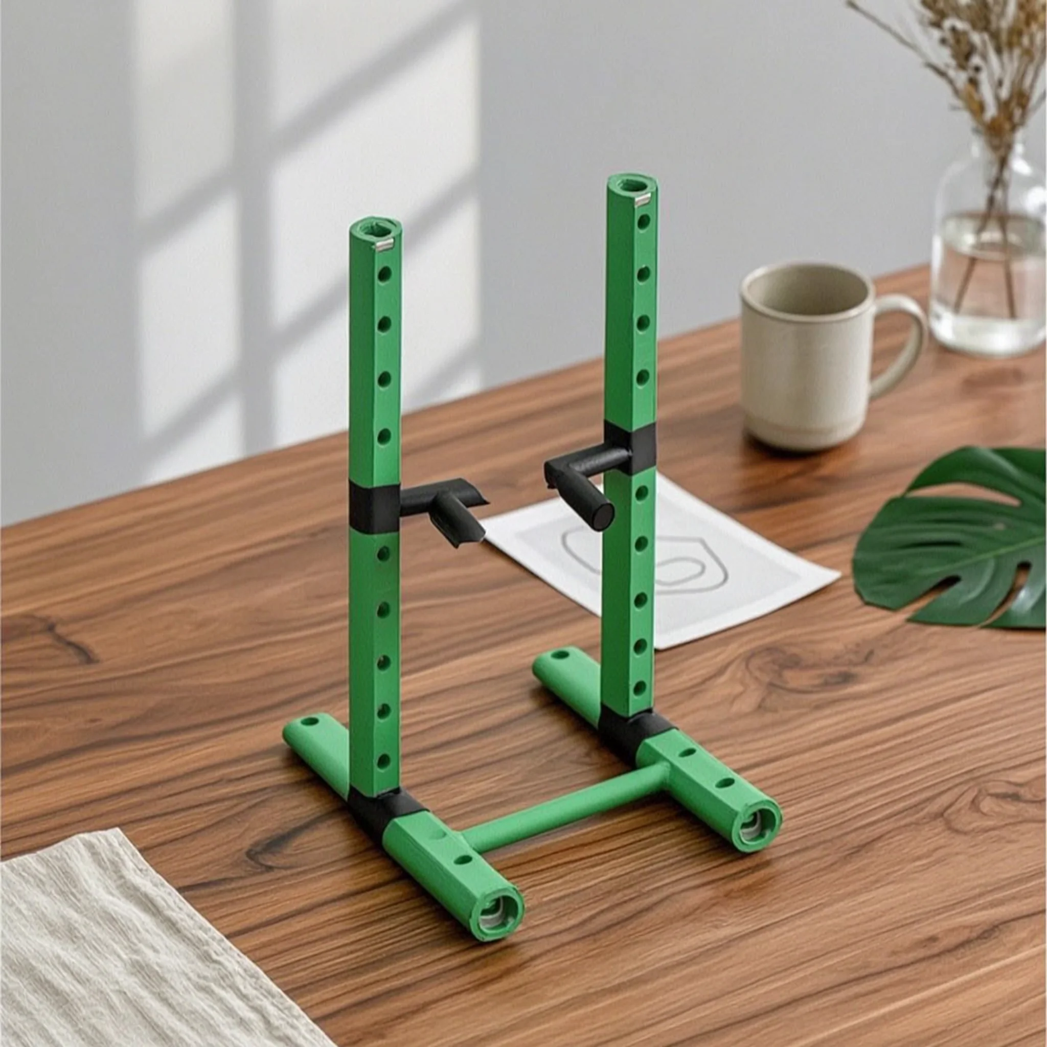 Press Bar Attachment Space-Saving Press Handles Power Rack Accessory Universal Fitness Equipment Stable for Athletes, Home Gym