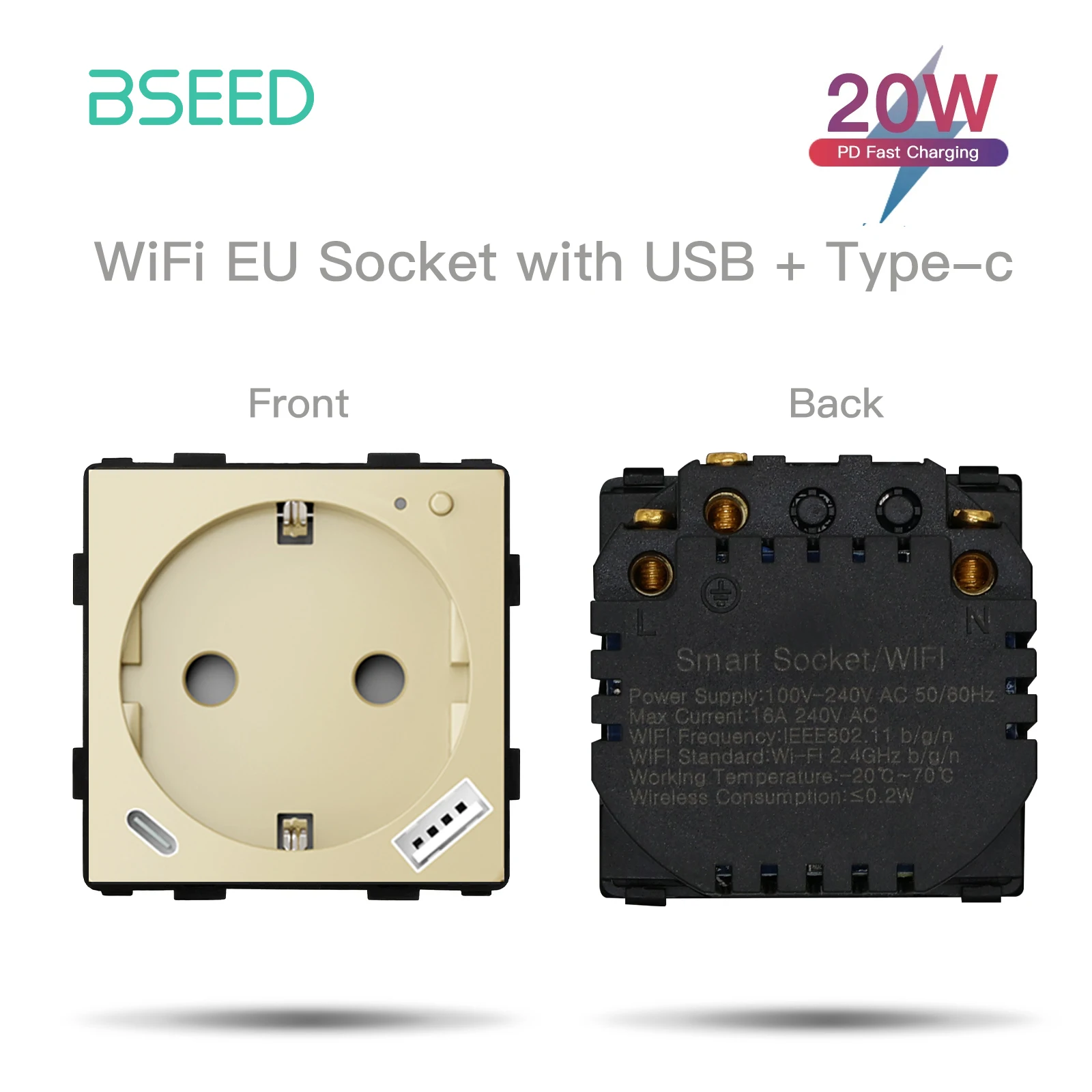 BSEED Wifi Socket Smart Plug Blue 8