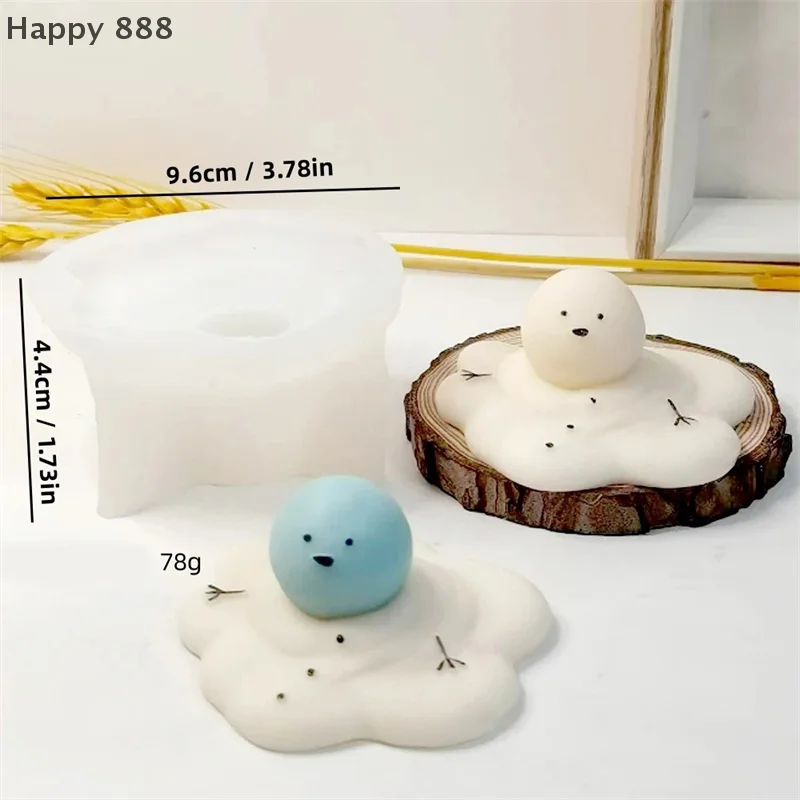 قالب سيليكون لشمعة رجل الثلج، تصميم سحابة كرتونية وشمس، لصنع الصابون، مصنوعات الراتنج، وهدايا عيد الميلاد التي يمكنك صنعها بنفسك #6