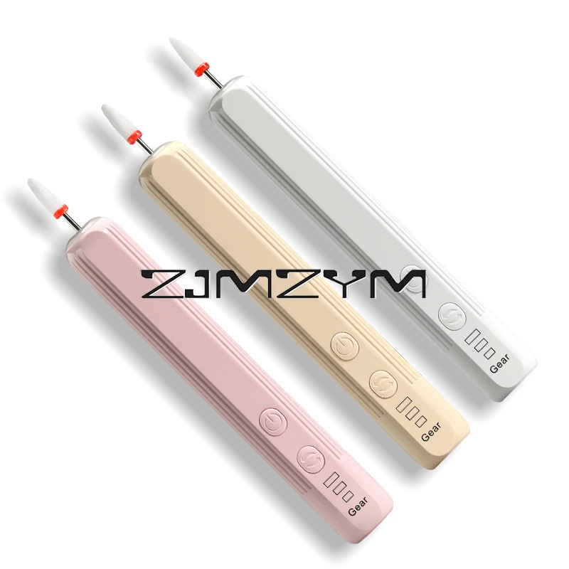 เครื่องขัดเล็บไฟฟ้าชาร์จด้วย USB mesin kutek เพื่อความงามแบบพกพาสำหรับการกำจัดผิวหนังที่ตายแล้ว