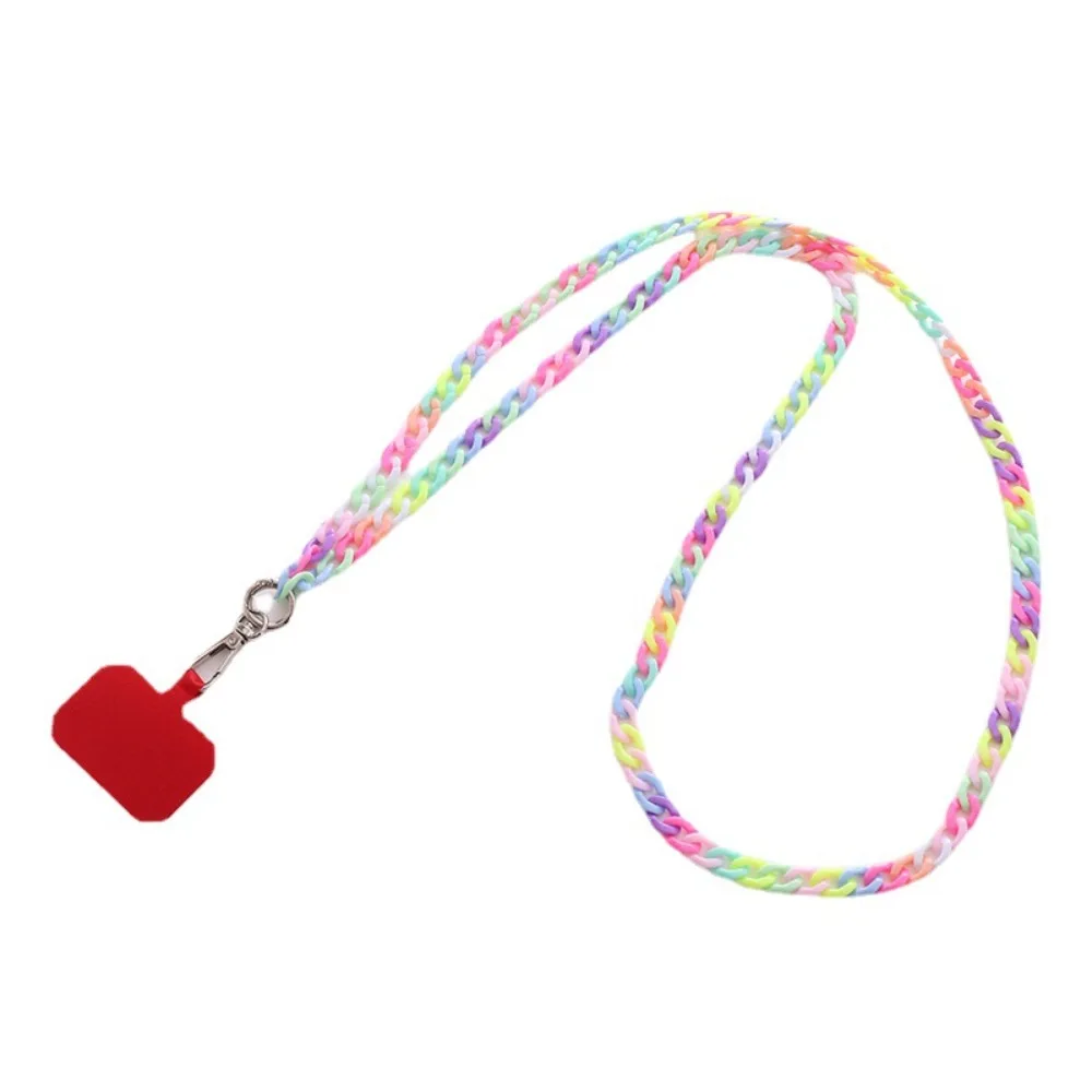 Cord Metal Buckle Acrylic Detachable Smart Phone Strap Necklace Phone Lanyard Mobile  Phone Chain Crossbody Cellphone Strap