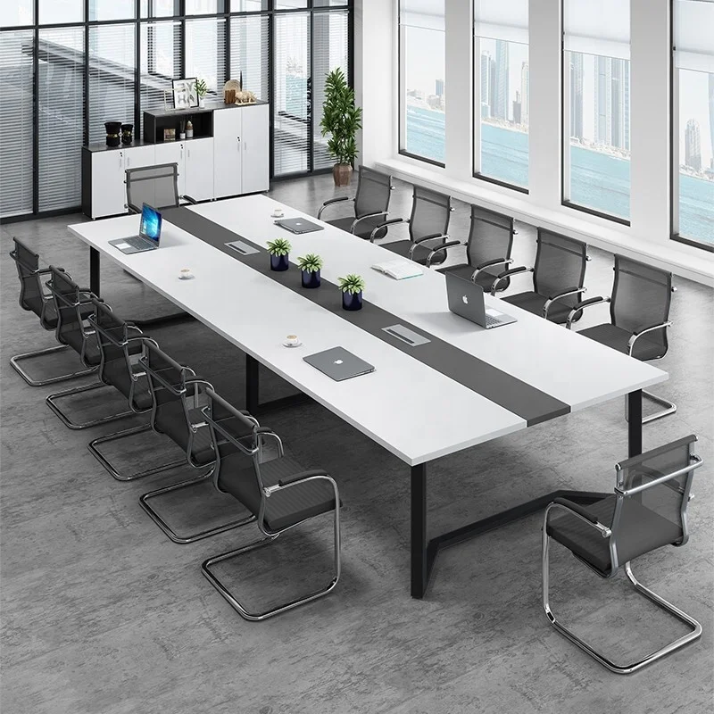 

4.5m Large Conference table executive Office Furniture Boardroom Meeting Room tables and chairs set for Business Hotel Training