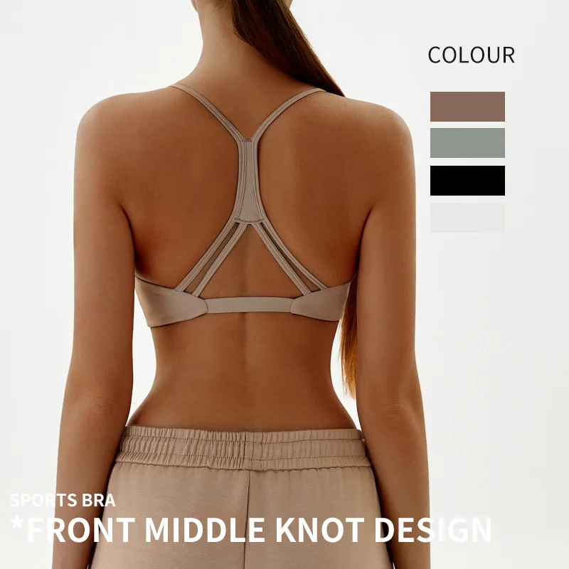 Women's Dynamic Support Mesh Back Sports Bra #BFR2025 Crisscross Straps Gym Running Top Virtual Fit