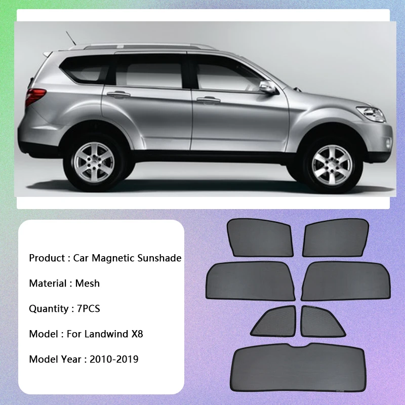 For Landwind X8 2010 2011 2012 2013 2014 2015 2016 2017 2018 2019 UV Protection Magnetic Sunshade Privacy Accessories Auto Parts