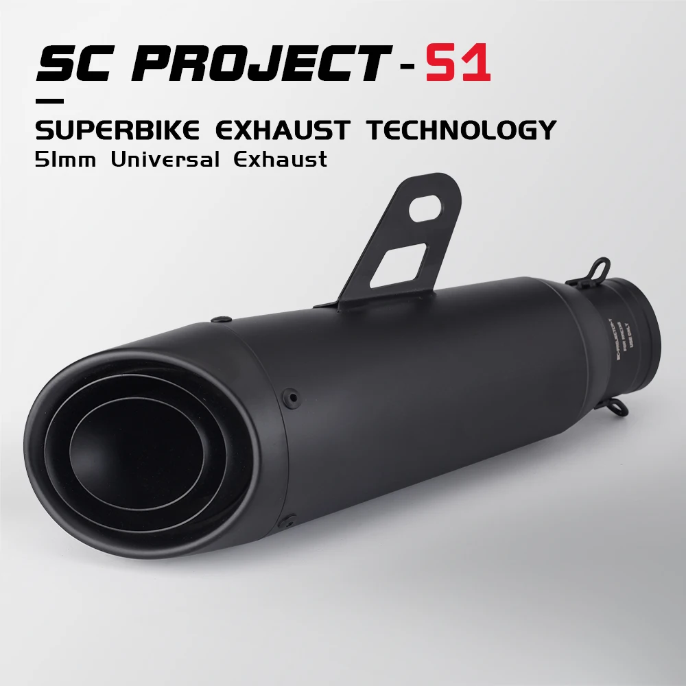 SR project S1 Tailpipe Tail Pipe Stainless Motorbike Exhaust Rear Pipe Exhaust Pipe 51mm