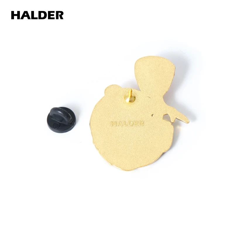 HALDER Good Luck Dog Tiger Panda Cat Rabbit Pin Mascot Brooch Cute Animals Badge Lapel Pin Backpack Clothes Costum Jewelry