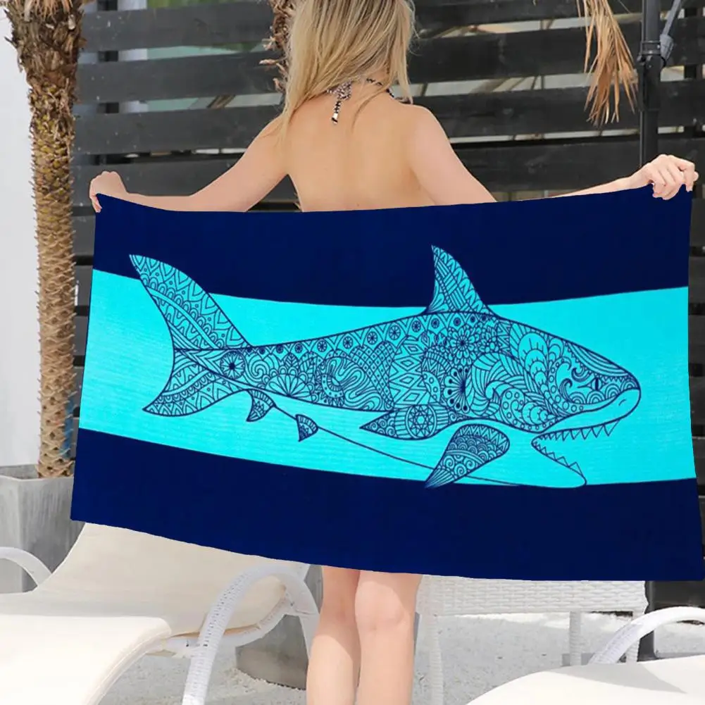 

Double-sided Beach Towel Beach Blanket Super Soft Microfiber Beach Towel Double-sided Highly Absorbent Fast Dry for Swimming
