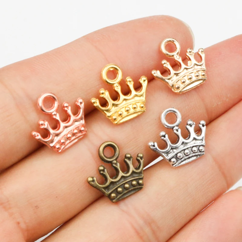 20pcs Charms Crown 13x14mm Tibetan Silver/Bronze Plated Pendants Antique Jewelry Making DIY Handmade Craft