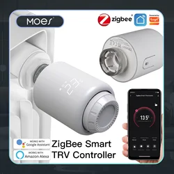 Moes-Actionneur d'aquarium intelligent Tuya ZigBee 3.0 TRV, vanne de thermostat CED, contrôleur de température, Alexa Google TyMarkets