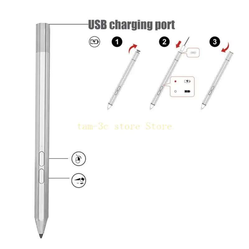 High Sensitivity Touch Screens Pen for Pen 2(2023) Tab P11/P12 Tablets Customizable Shortcut Smooth Tip