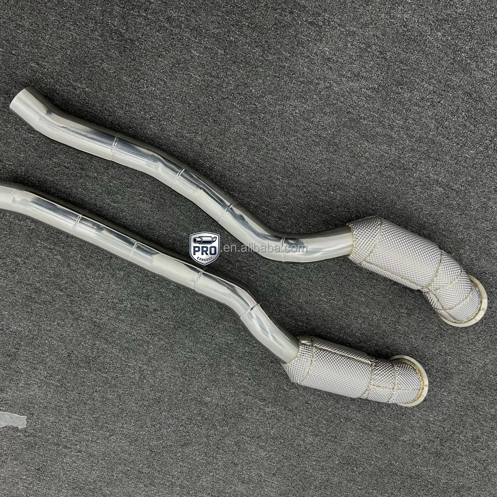 PRO Exhaust Downpipe in Stock for Ferrari 812 6.5L/F12 6.3L V12 2013-2020 Heat Shield Exhaust Pipe Free Flow Down Pipe Header