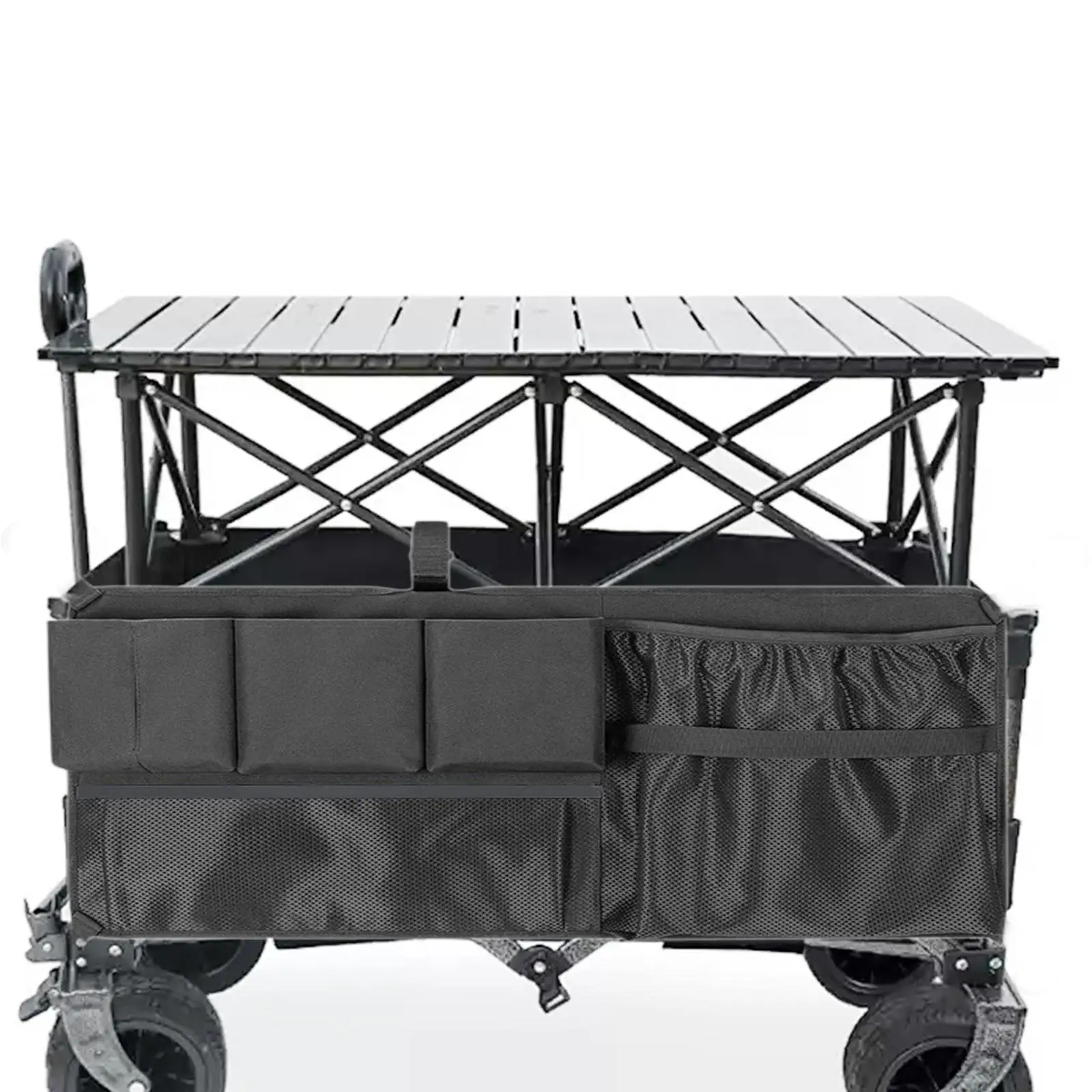 

Wagon Side Pocket Large Capacity Side Pouch 600D Oxford Net Bag Picnic Cart Side Bag for Garden Cart Beach Outdoor Camping Cart