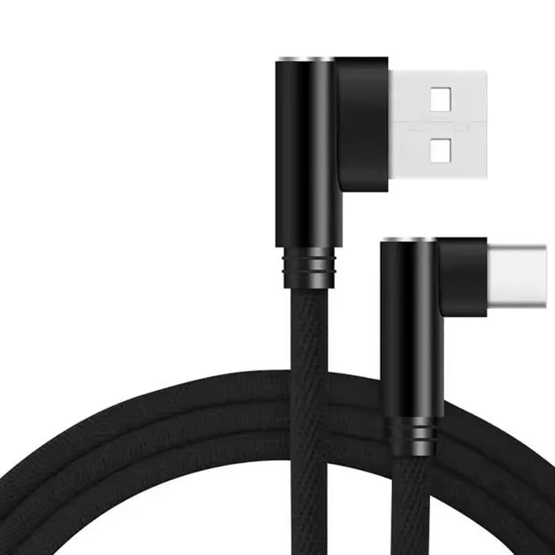 0.25m 1m 2m 3m 90 ° elbow USB Type C Cable For Xiaomi 6 8 HUAWEI Honor 9 10 Samsung S8 S9 Oneplus5 ZUK Z2 Z3 LG G5 G6 USB-C Line image 3